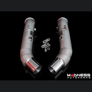 Alfa Romeo Giulia Downpipe Set - 2.9L - TUO - w/ Heat Shield 